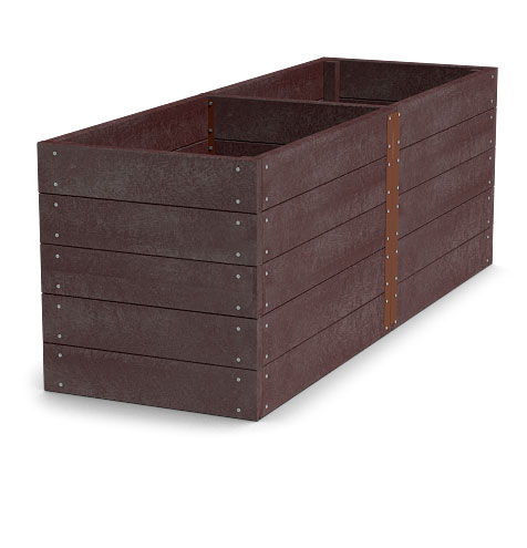 Material für Hochbeet 260x136x81cm (Länge x Breite x Höhe), braun