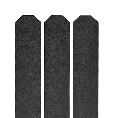 Zaunlatte 78x21mm, 1,2 m lang, mit dreieckigem Kopf, schwarz