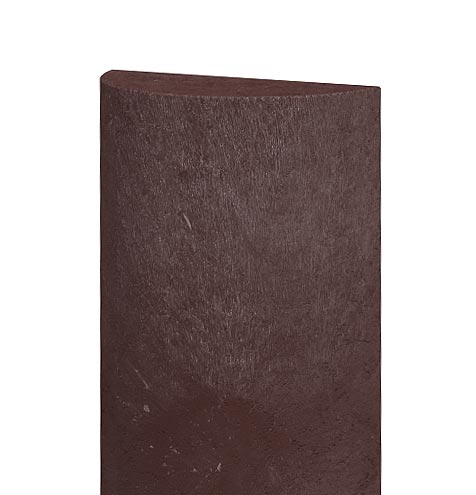 Zaunlatte 79x35mm, 1,0 m lang, mit halbrundem Profil, braun