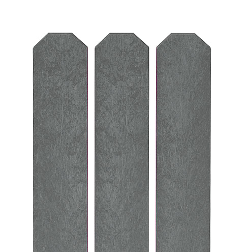 Zaunlatte 78x21mm, 1,5 m lang, mit dreieckigem Kopf, grau